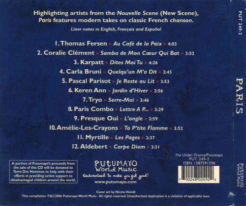 Putumayo Various - Paris CD Import