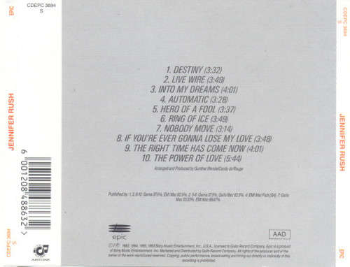 Jennifer Rush - Jennifer Rush CD