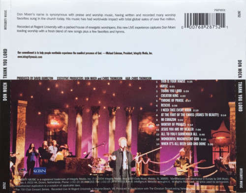 Don Moen - Thank You Lord CD Import