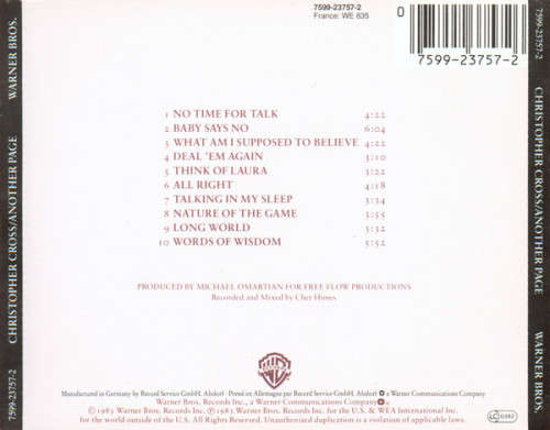 Christopher Cross - Another Page CD Import