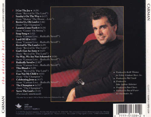 Carman - Absolute Best CD Import