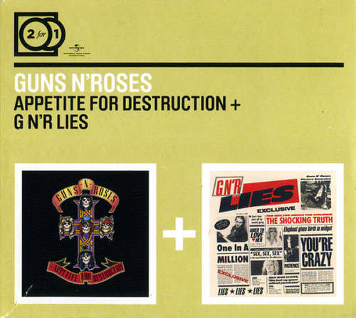 Guns N`Roses - Appetite For Destruction + G N`R Lies Double CD Import (Jewel Case)