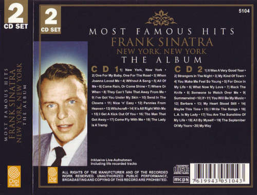 Frank Sinatra - Most Famous Hits Double CD Import Sealed