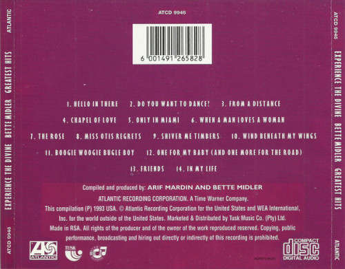Bette Midler - Experience The Divine (Greatest Hits) CD