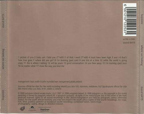 Boyzone - Where We Belong CD