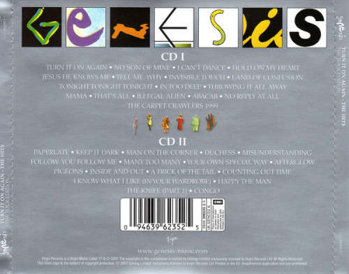 Genesis - Turn It On Again (The Hits) (Tour Edition) Double CD Import