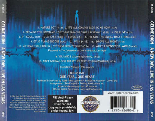 Celine Dion - A New Day...Live In Las Vegas CD DVD Import