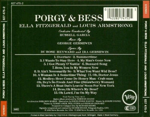 Ella Fitzgerald & Louis Armstrong - Porgy and Bess CD Import