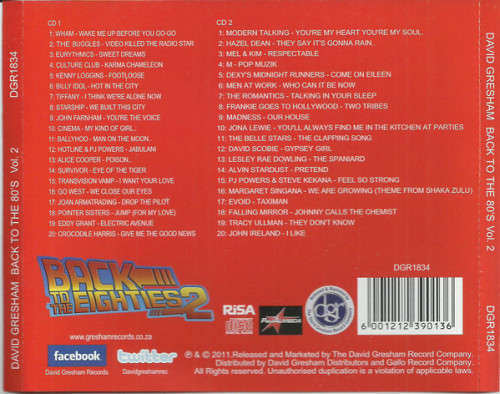 Various - Back To the Eighties 2 Double CD