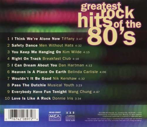 Various - Greatest Rock Hits of the 80`s CD Import