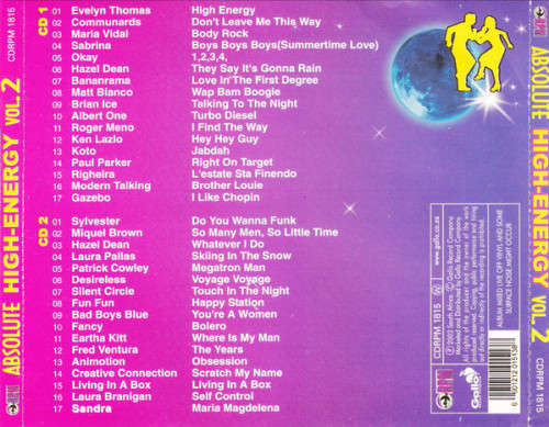 Various - Absolute High-Energy Vol 2 Double CD Rare