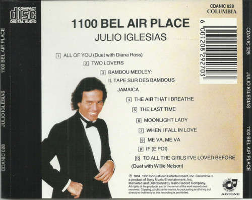 Julio Iglesias - 1100 Bel Air Place CD