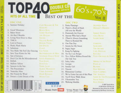 Various - Top 40 Hits of All Time - Best of the 60`s + 70`s: Vol I + II Double CDs Set