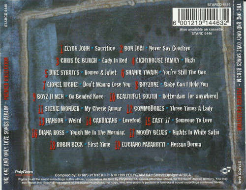 Various - One and Only Love Songs Album CD