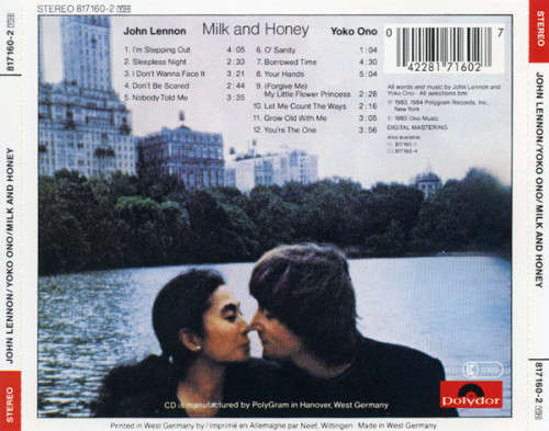John Lennon and Yoko Ono - Milk and Honey CD Import