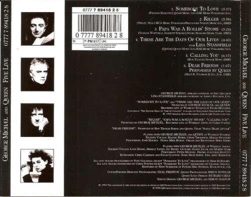 George Michael and Queen and Lisa Stansfield - Five Live CD Import