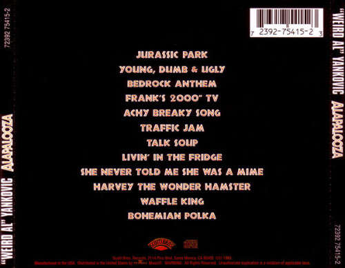 `Weird Al` Yankovic - Alapalooza CD Import