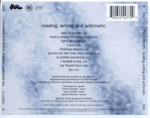 Sundays - Reading, Writing and Arithmetic CD Import
