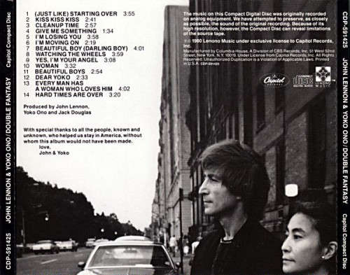 John Lennon & Yoko Ono - Double Fantasy CD Import