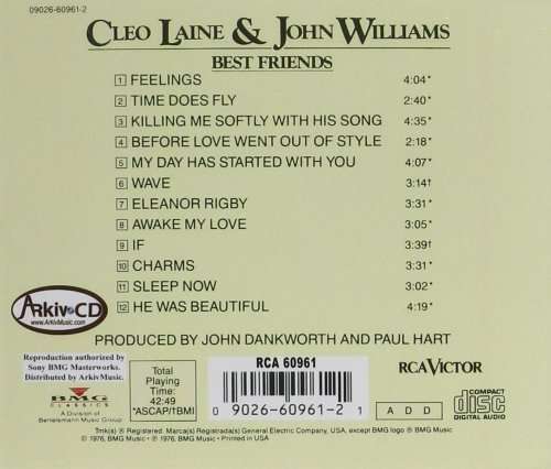Cleo Laine and John Williams - Best Friends CD Import