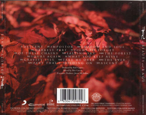 Red - Of Beauty and Rage CD Import