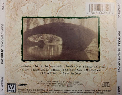 Ray Boltz  Seasons Change CD Import