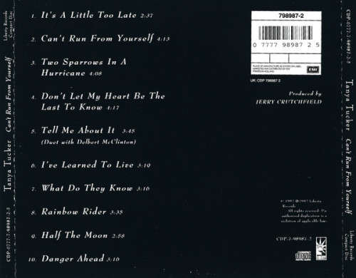 Tanya Tucker - Can't Run From Yourself CD Import