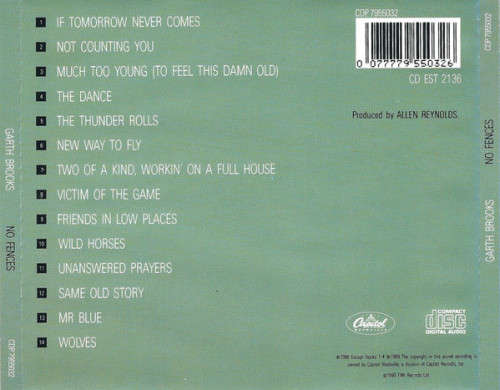 Garth Brooks - No Fences CD Import