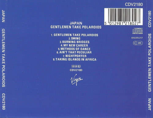 Japan - Gentlemen Take Polaroids CD Import