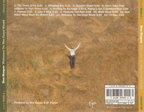 Ben Harper - Welcome To the Cruel World CD Import AJ