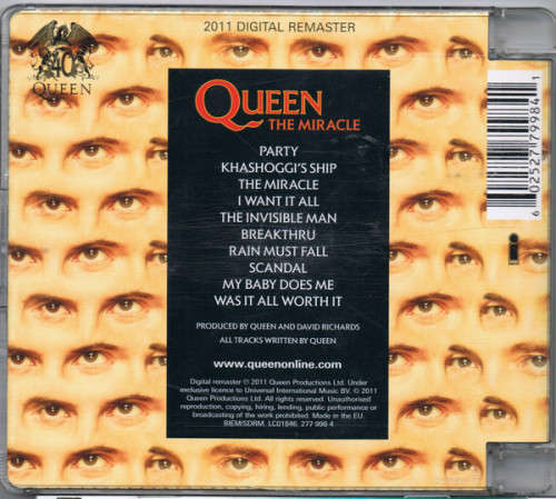 Queen - The Miracle CD Import Sealed (Remaster Super Jewel Case)