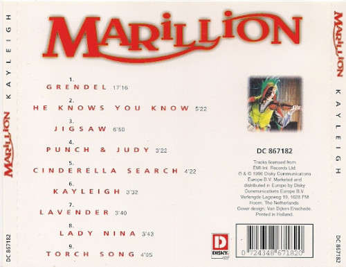 Marillion - Kayleigh CD Import