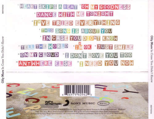 Olly Murs - In Case You Didn`t Know CD Import