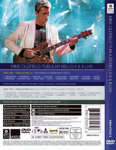 Mike Oldfield - Tubular Bells II and III Live DVD Import