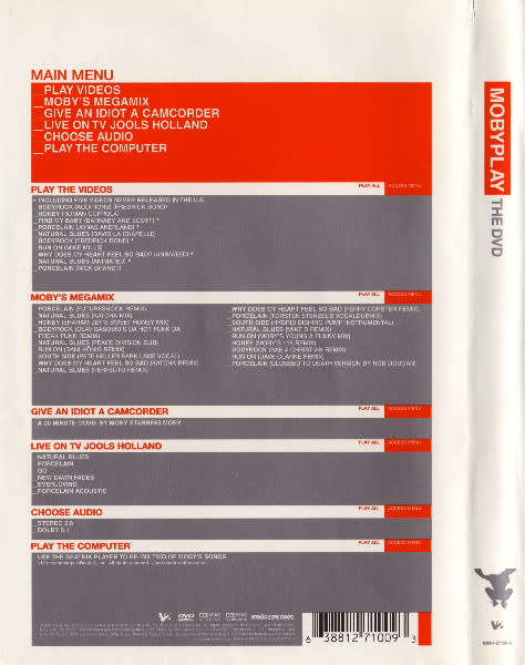 Moby - Play (The DVD) Double Disc Import