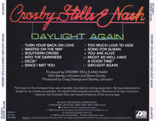 Crosby, Stills and Nash - Daylight Again CD Import