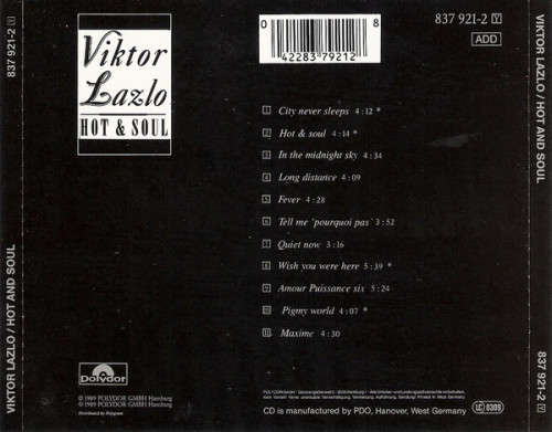 Viktor Lazlo - Hot and Soul CD Import