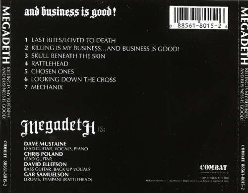 Megadeth - Killing Is My Business... And Business Is Good! CD Import