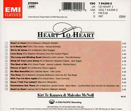 Kiri Te Kanawa and Malcolm McNeill and Heart To Heart CD Import