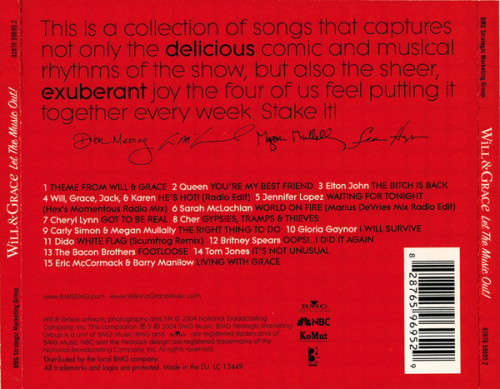 Various  Will and Grace: Let The Music Out! Double CD Import