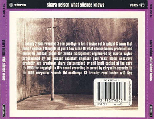 Shara Nelson - What Silence Knows CD Import