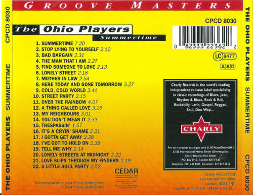 Ohio Players - Summertime CD Import