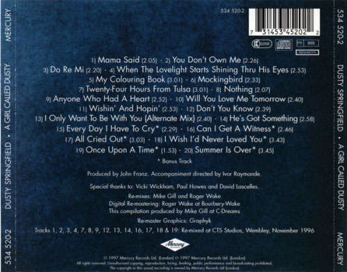 Dusty Springfield - A Girl Called Dusty CD Import (Bonus Tracks)