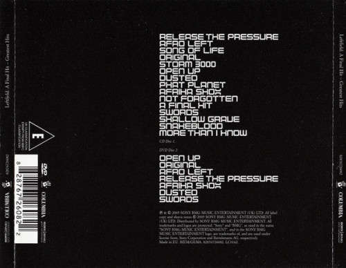 Leftfield - A Final Hit (Greatest Hits) Double CD and DVD Import
