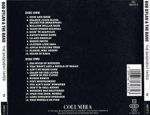 Bob Dylan and the Band - Basement Tapes Double CD Import