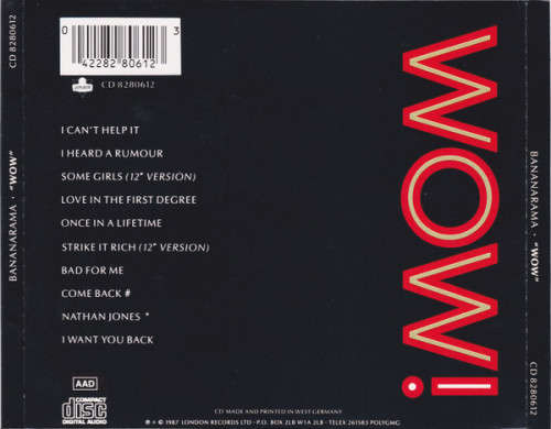 Bananarama - Wow CD Import