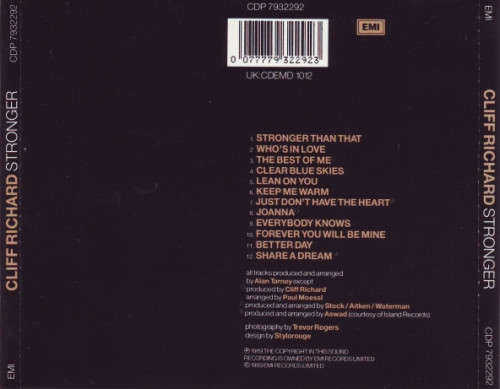 Cliff Richard - Stronger CD Import