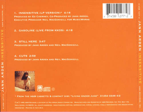Jann Arden - Insensitive Maxi CD Import