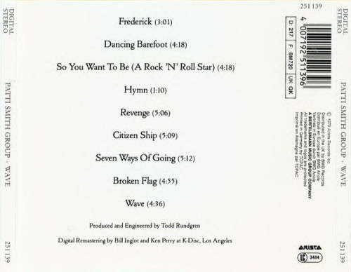 Patti Smith Group - Wave CD Import