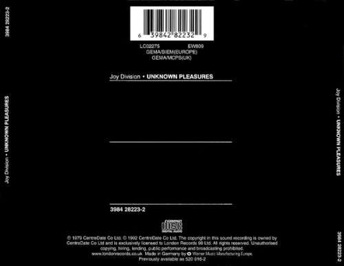 Joy Division - Unknown Pleasures CD Import